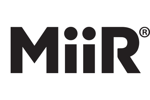 Black MiiR logo in bold letters on a light background, with the two lowercase i’s featuring solid dot accents.